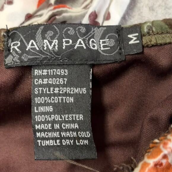 Y2k Rampage Fall Leaves Halter Tank Top - Picture 3 of 6